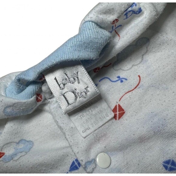 VTG Y2K Baby Dior Sleep Gown Up to 13lb Kite Cloud Print Sheer - Picture 4 of 4